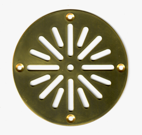 Решётка напольная круглая 100х100 (вариант 2) из латуни