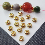 Бусина разделитель, сталь, позолота, золотая проставка, рондель, р-р 6×3мм