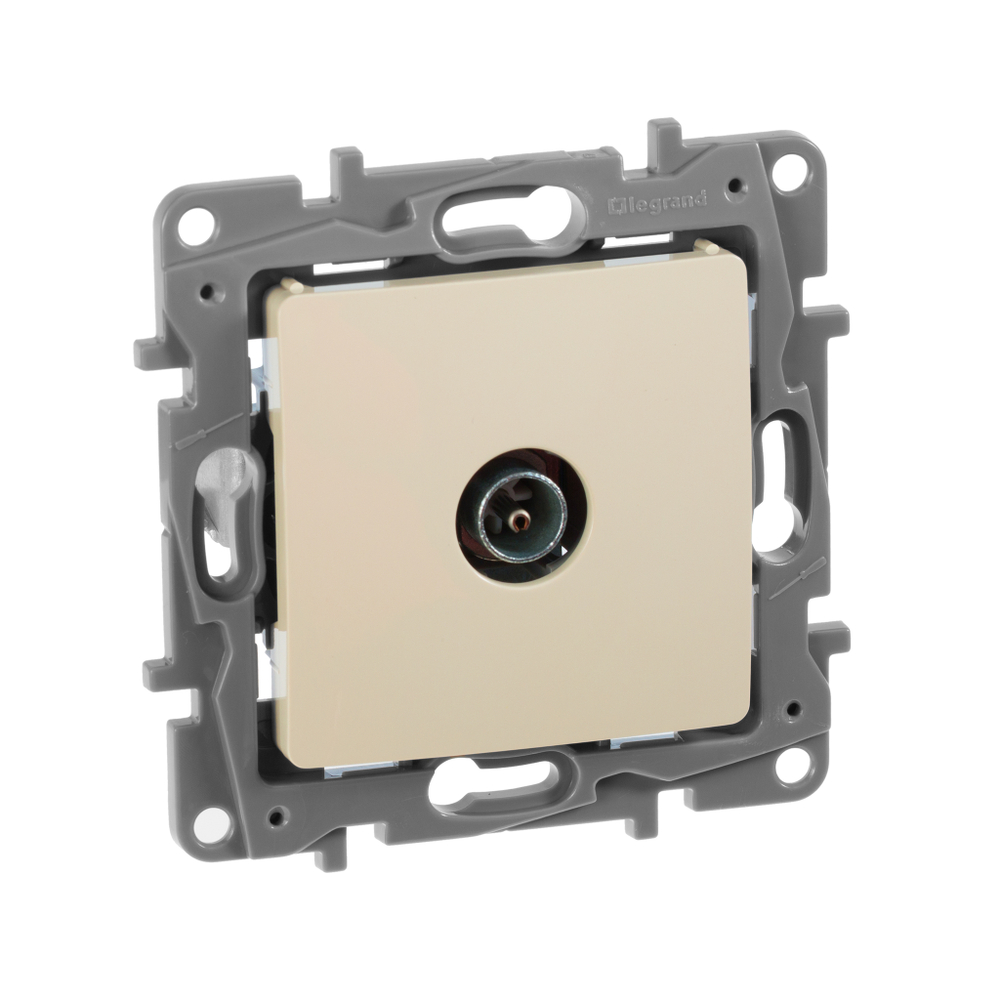 Розетка TV (телевизионная) "звезда" - слоновая кость ETIKA Legrand