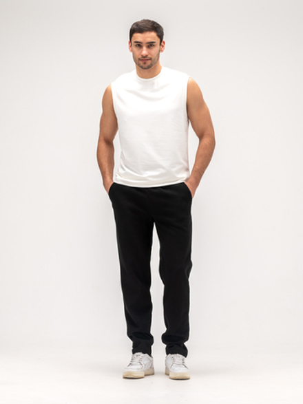 Брюки спортивные прямые теплые. Уголь