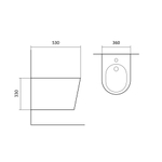 Биде подвесное Aquatek ВЕГА AQ1057-MG 530*360*330, цвет серый матовый