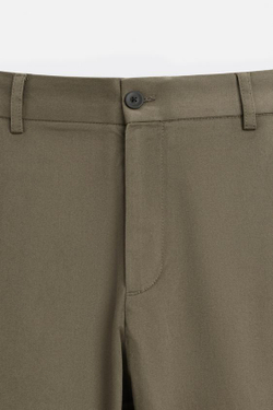 ZARA БРЮКИ ЧИНОС SLIM FIT, СВЕТЛО-ЗЕЛЕНЫЙ