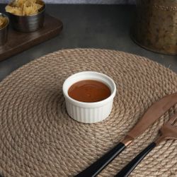 Соусник 80 мл d 7 см h4 см круглый Рамекин белый фарфор   Noble [1]