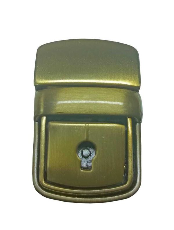 Замок для сумок 0605 27*41 мм, античная бронза