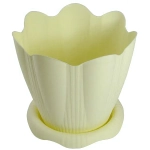 Горшок для цветов пластиковый 1,5л d-16см «Эдельвейс» с поддоном микс С191К