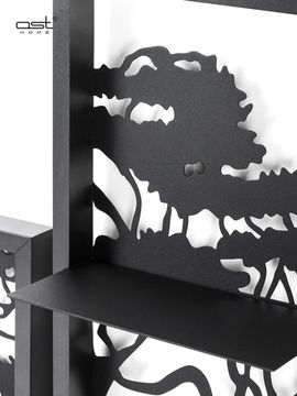 Полки панно с часами "Акация"