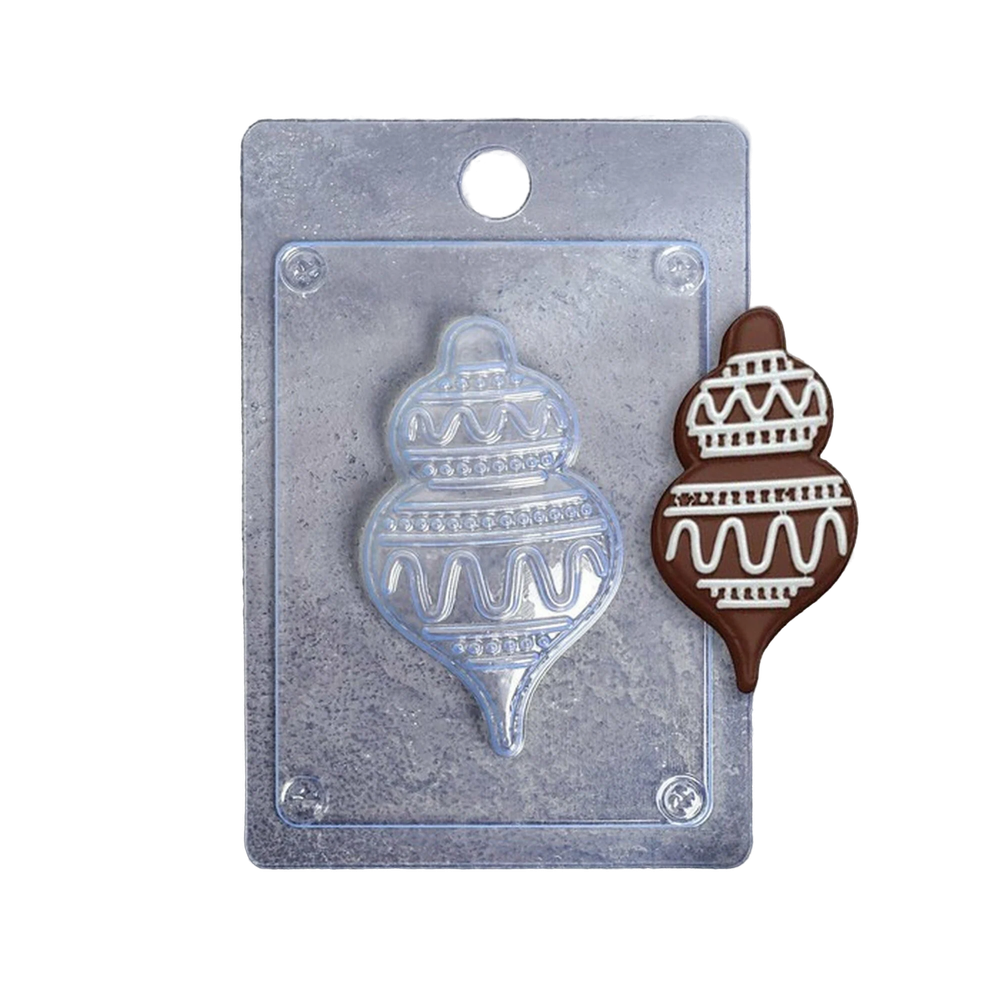 Форма для шоколада и конфет пластиковая «Ёлочная игрушка», 15×10 см, цвет прозрачный