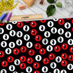 Ткань блэкаут белые и красные глаза с узким зрачком