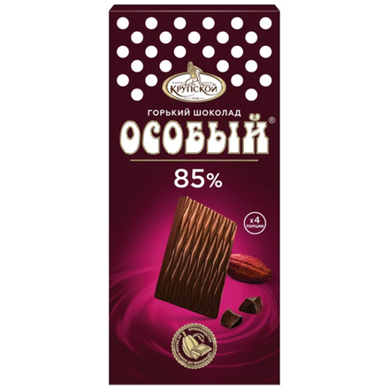 Шоколад Особый горький 85% какао 90 гр