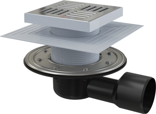 Душевой трап Alcadrain с решеткой хром (APV3444)