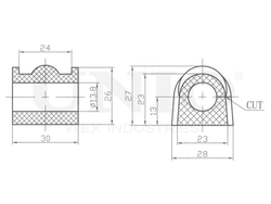 Втулка заднего стабилизатора UNIO RMP-10154
