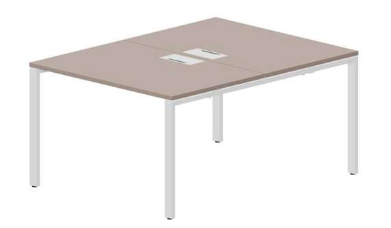 Составной стол Strike на 2 рабочих места 1180х1566х750мм (2 металлических аутлета)