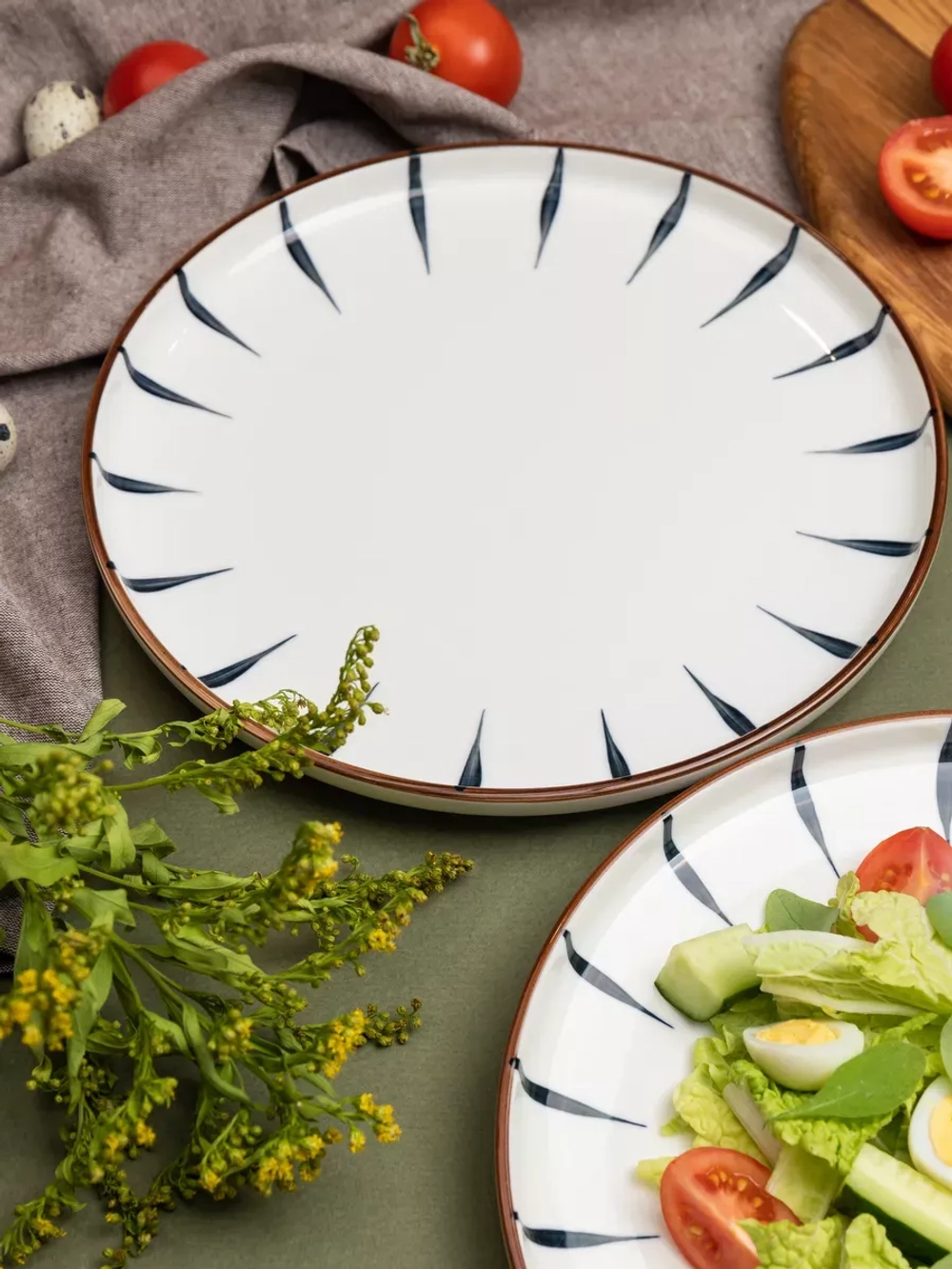 Тарелка с бортиками, Лепесток, диаметр 25,5 см - 6 шт.