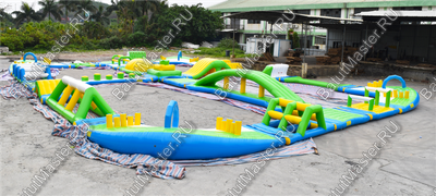 Коммерческий надувной аквапарк «Солнечный» 30×20×2,5 м