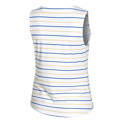 Женская теннисная майка Quiet Please Retro Poach Stripe Tank Top Women - White, Blue