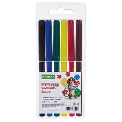 Фломастеры 6 цв. ECO Pets story FP_066268 Hatber /ОЗОН