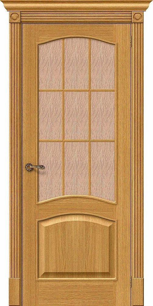 Дверь Вуд Классик-33 / Цвет Natur Oak / Стекло Bronze Gloria / Двери Браво