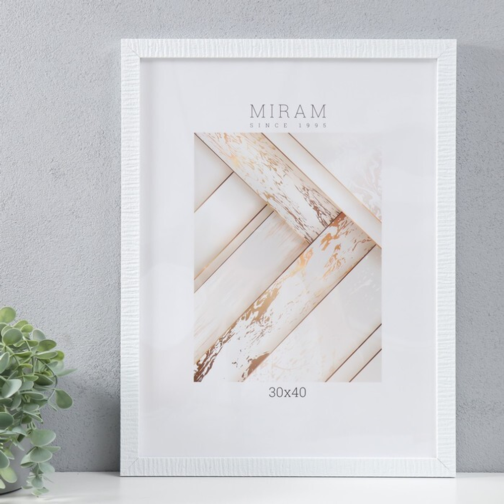 Фоторамка пластик "МИРАМ" 30х40 см, 641862-15 (пластиковый экран) 9947459