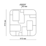 2085/DL PALE SN 000 Светильник пластик/белый LED 48Вт 3000-6300K 410х410 IP43 пульт ДУ NORES