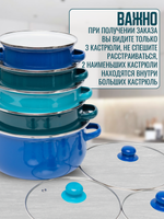 Набор кастрюль 5 шт Морской бриз