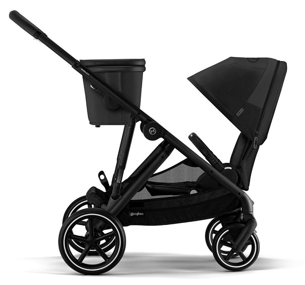 Прогулочная коляска Cybex Gazelle S BLK Moon Black с корзиной и дождевиком