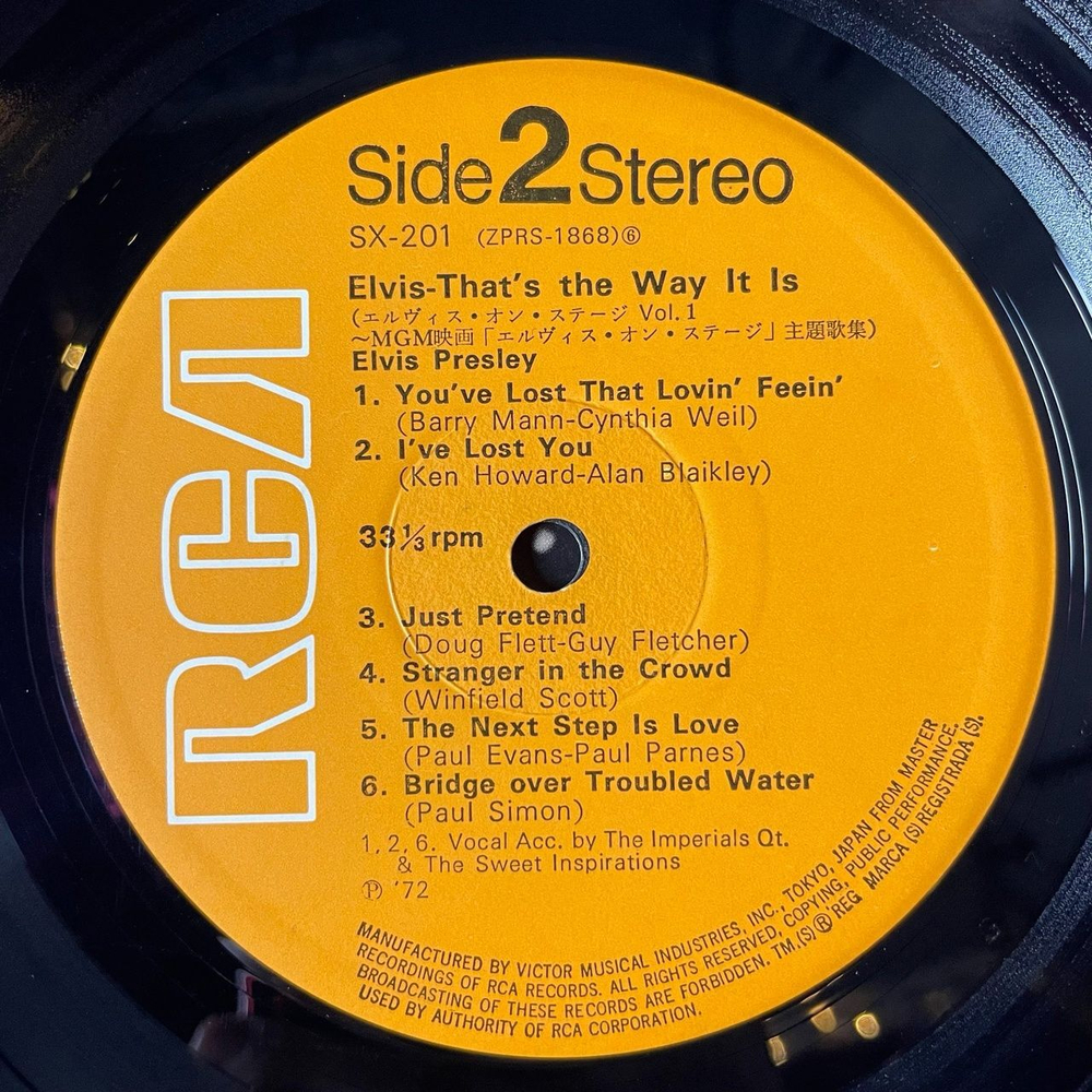 Винтажная виниловая пластинка LP Элвис Пресли Elvis Presley That's The Way It Is (Japan 1975) (Obi) Mary In The Morning