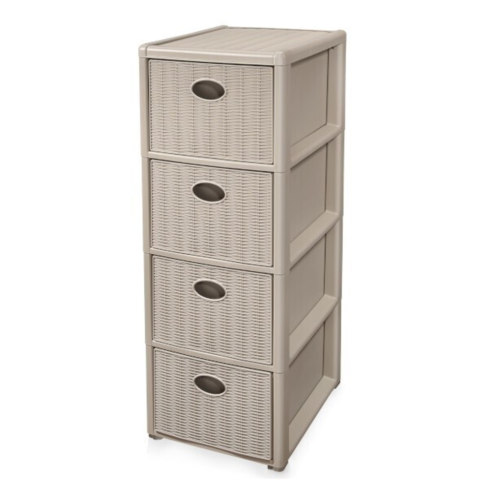 Комод "Elegance mini" 4х ярусный (слоновая кость)