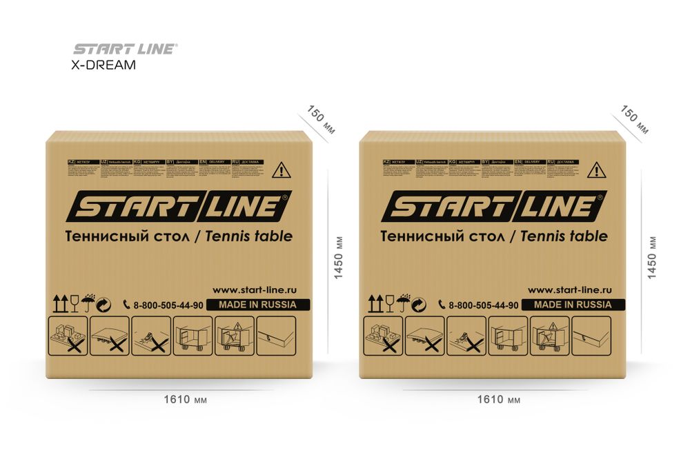 Стол теннисный X-dream Start Line (Дуб натуральный(natur-wood), ЛДСП Графит)