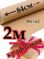 Крафтовая бумага для упаковки 2м или 200см