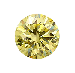 Лабораторно-выращенный бриллиант круг 6.48 х 6.52 х 3.96 мм FancyVIVID YELLOW/VS1 1.05 ct