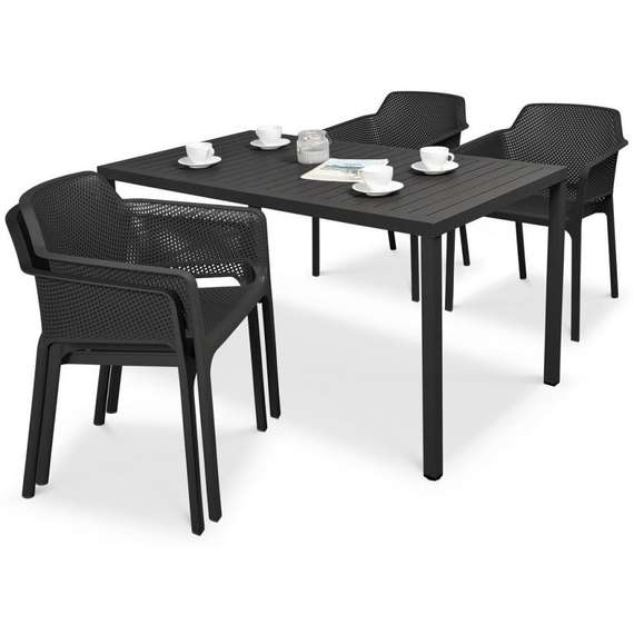 Уличный стол Cube 140x80 см, антрацит