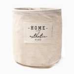 Текстильная корзинка Этель HOME, бежевая, 14×13 см, 50%хл, 50%п/э