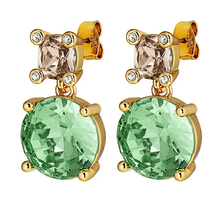 Серьги Dyrberg Kern NICOLA SG LIGHT GREEN/GOLDEN 440012