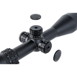 Прицел оптический Veber Пневматика III 6-24X50 SF IR - регулировочные барабаны крупным планом