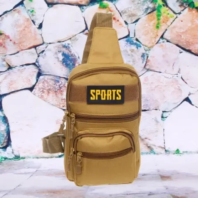 Сумка мужская «Cross Body», 4 кармана, цвет песочный, 28*17*6см