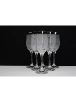 Бокалы для шампанского 6 штук Венецианская нить