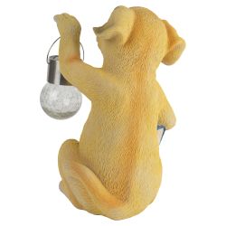 Садовая фигура ЭРА ERASF22-09 из полистоуна Умный пес 27 см | Садовые декоративные светильники