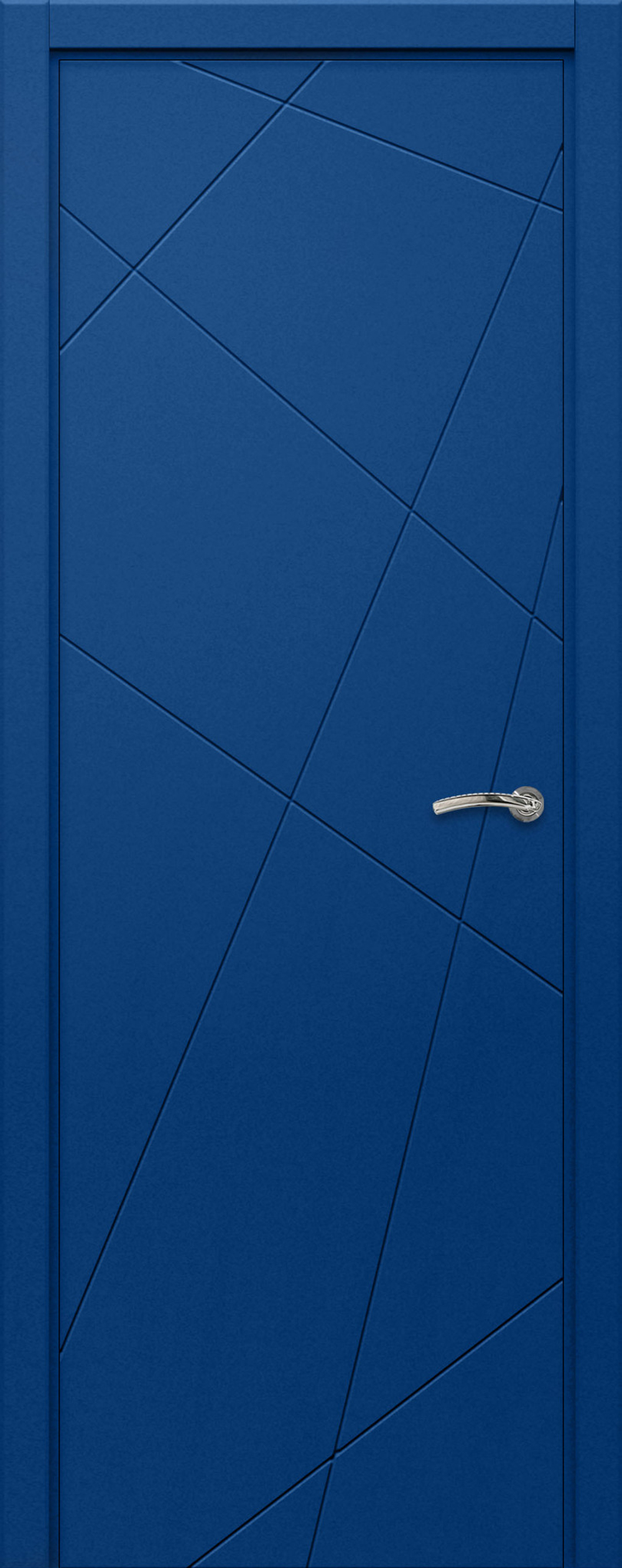 Дверь влагостойкая пластиковая KAPELLI multicolor Ф7А RAL 5010 Синий + коробка