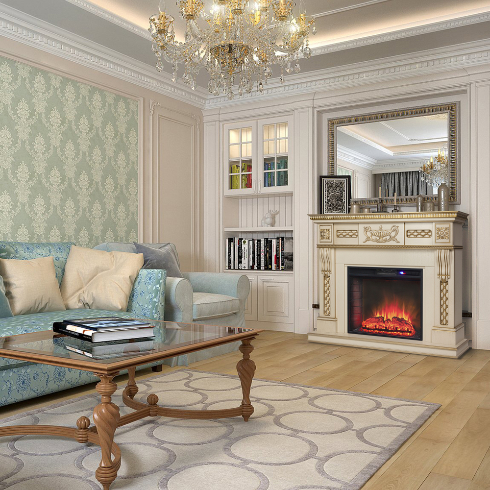 Каминокомплект Real Flame Corsica Lux 25,5/26 WT с очагом Sparta 25,5