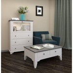 Стол журнальный «Бейли» белый воск/антрацит