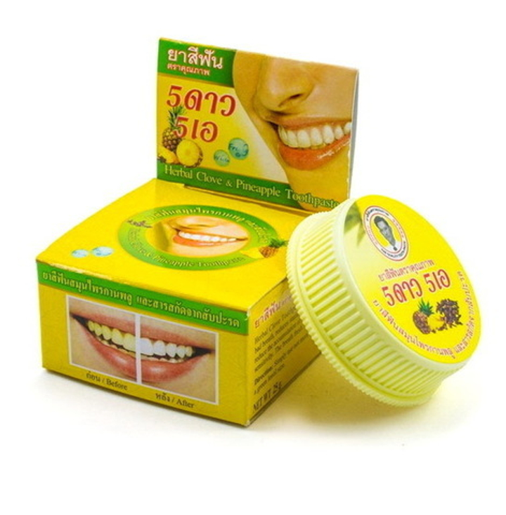 Зубная паста Thai Kinaree Тайская Гвоздика и Ананас, 25 гр