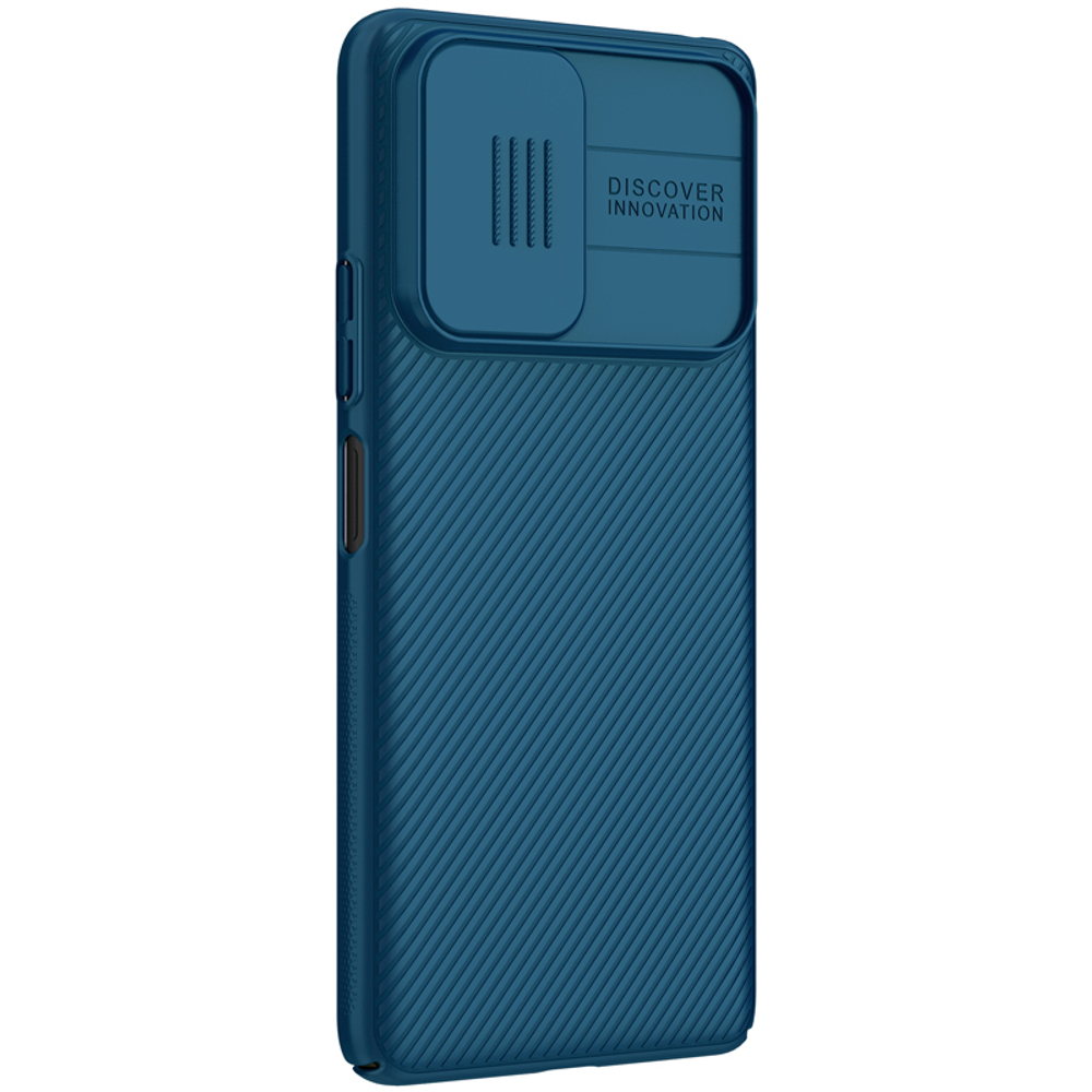 Синий чехол с защитной шторкой для камеры от Nillkin для Xiaomi Redmi Note 10 Pro и 10 Pro Max, серия CamShield Case