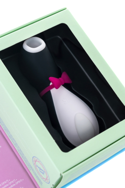 Вакуум-волновой бесконтактный стимулятор клитора Satisfyer Pro Penguin NG, силикон, черный, 11,5 см.