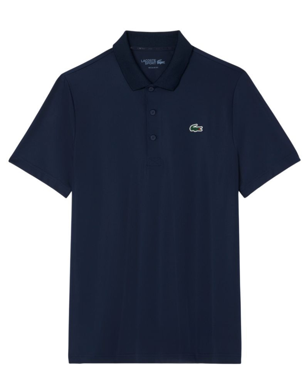 Мужское теннисное поло Lacoste Regular Fit UV Protect Golf - небесный
