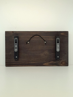 Подкова-сувенир «серебро» на черном. Панно на стену