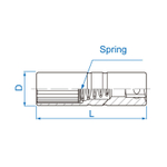 KING TONY (36A014) Головка свечная двенадцатигранная 3/8", 14 мм, пружинный фиксатор