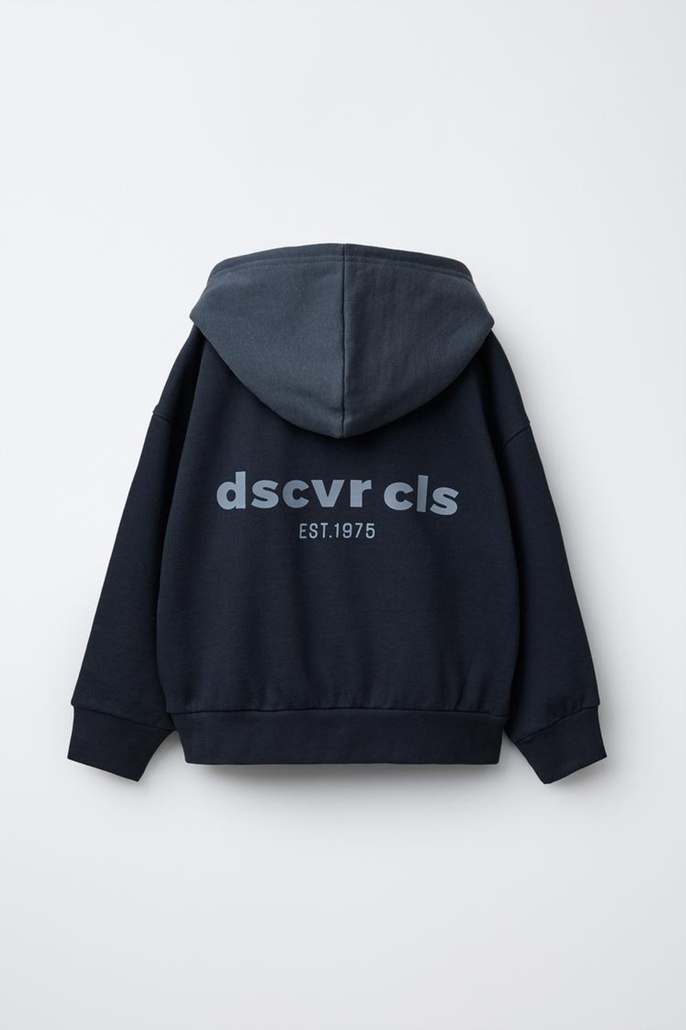 ZARA КОМПЛЕКТ ТОЛСТОВКА НА МОЛНИИ И БРЮКИ-ДЖОГГЕРЫ С ЛАМПАСАМИ, СИНИЙ