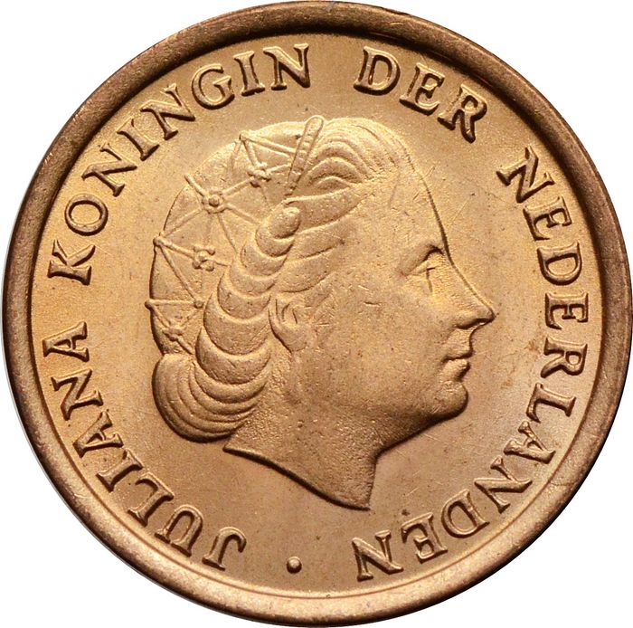 1 цент 1970 Нидерланды AU-UNC