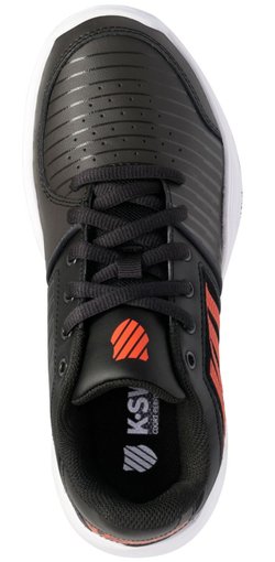 Детские теннисные кроссовки K-Swiss Court Express Omni - jet black/spicy orange/white