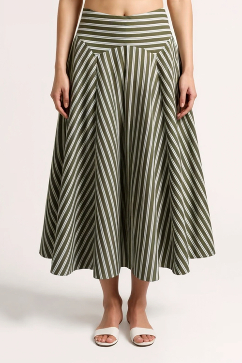 Юбка-миди из хлопка-поплина